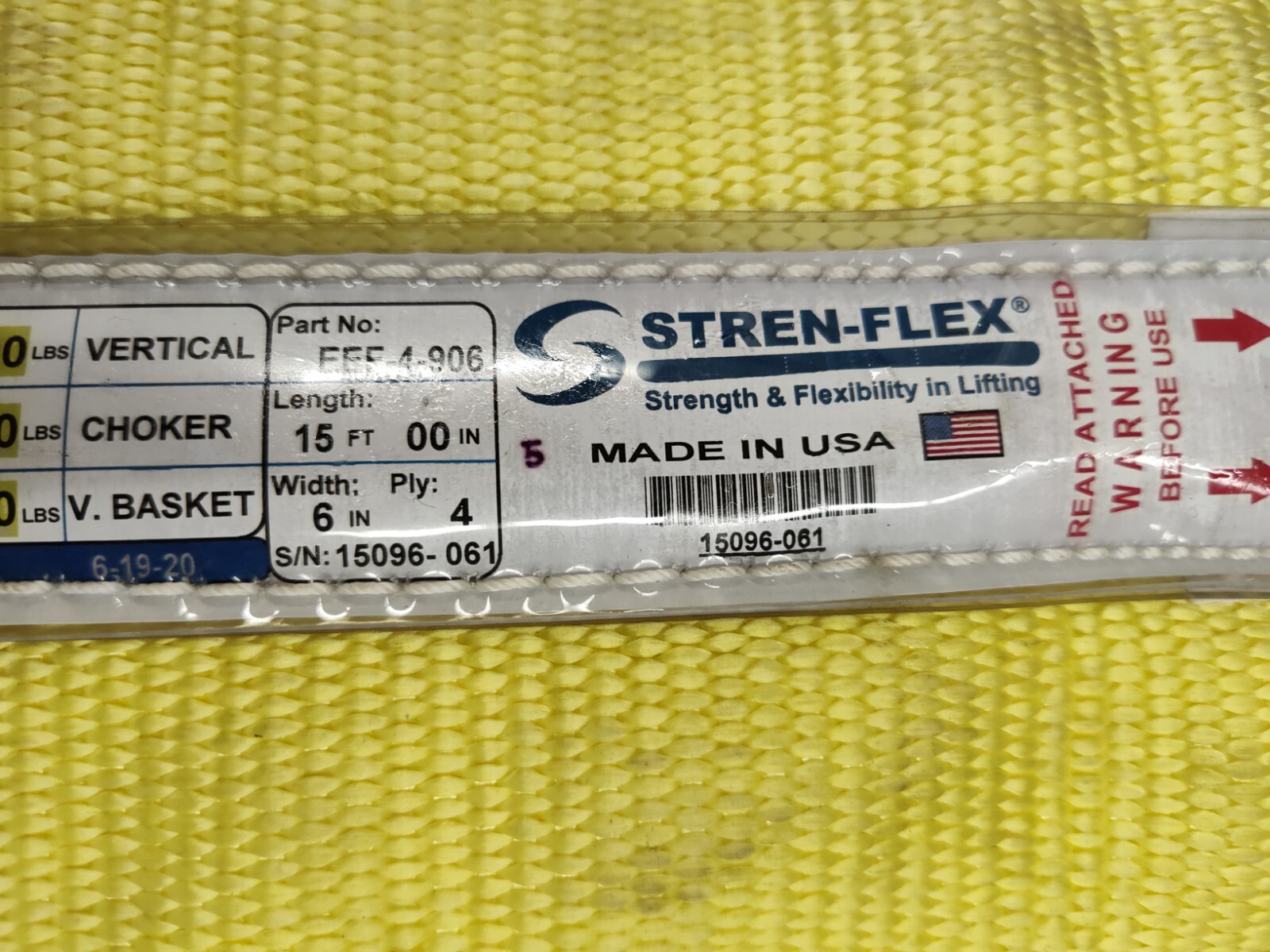 STREN-FLEX – EEF4-906-15 15 ft Flat Eye and Eye
