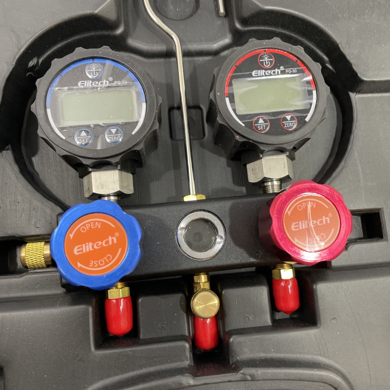 Elitech Digital Manifold Gauge DMG-1 AC Manifold Gauge PG-30 Adapter Missing