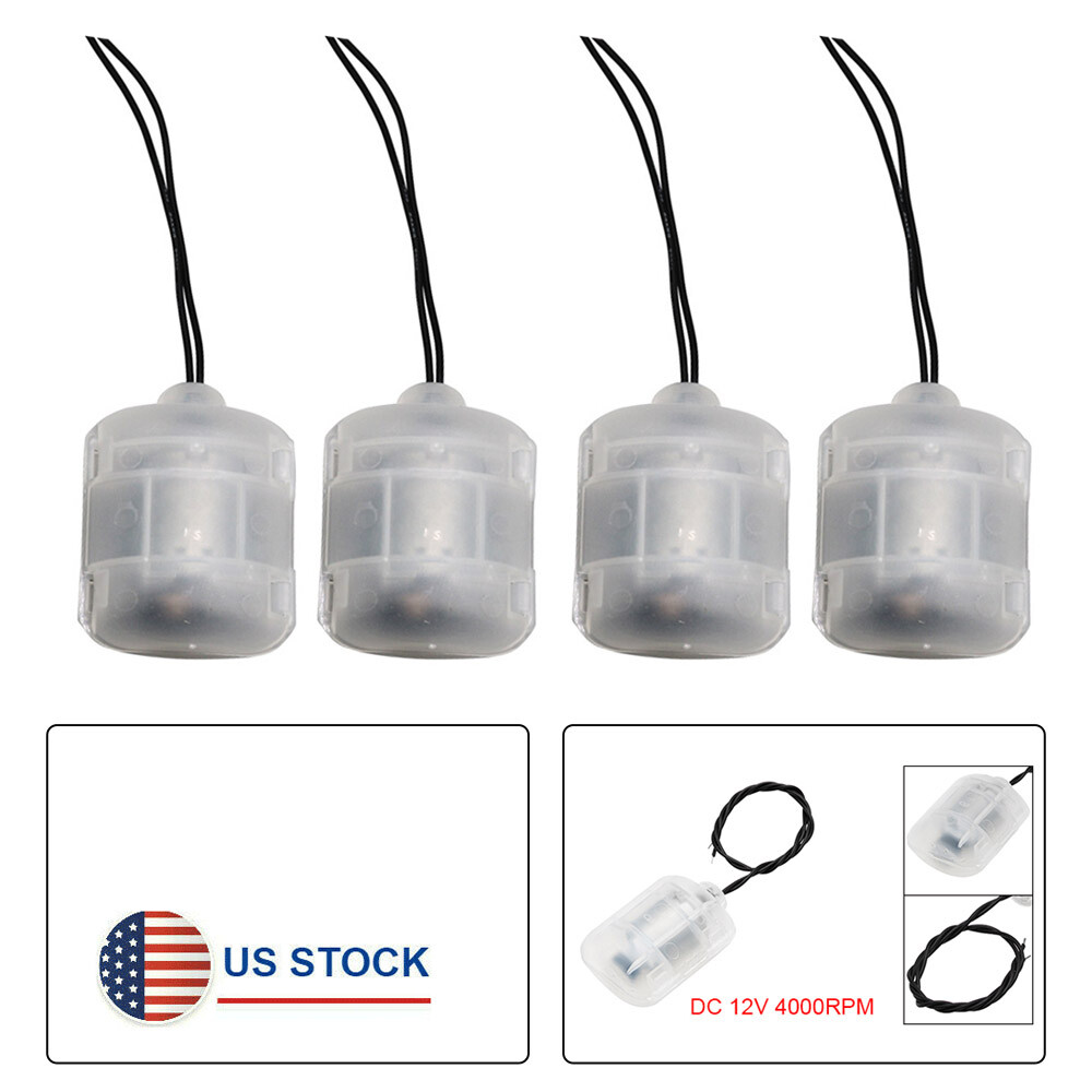 4Pcs Vibration Motors DC 12V 4000RPM Vibrating Motor W/ Shell&Wire 58x44x30mm