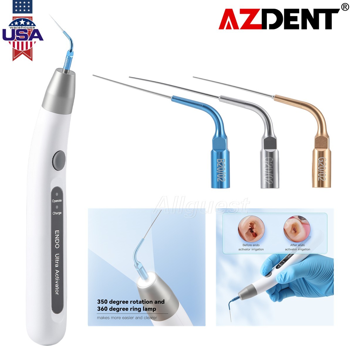 AZDENT Dental Endo Ultra Sonic Activator Handpiece Root Canal Irrigator+3 Tips