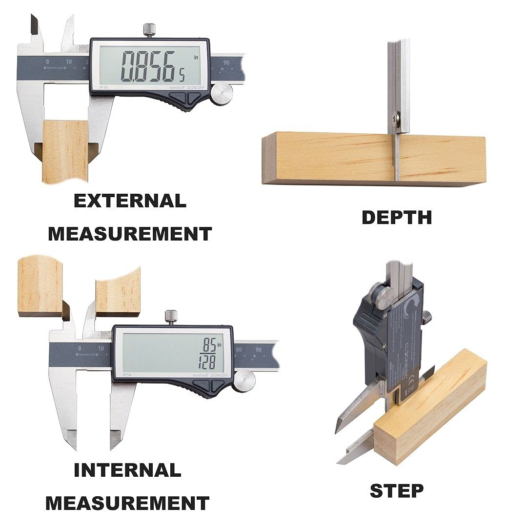 Clockwise Tools IP54 Grade Digital Caliper, DCLR-0605 0-6″ /150mm,