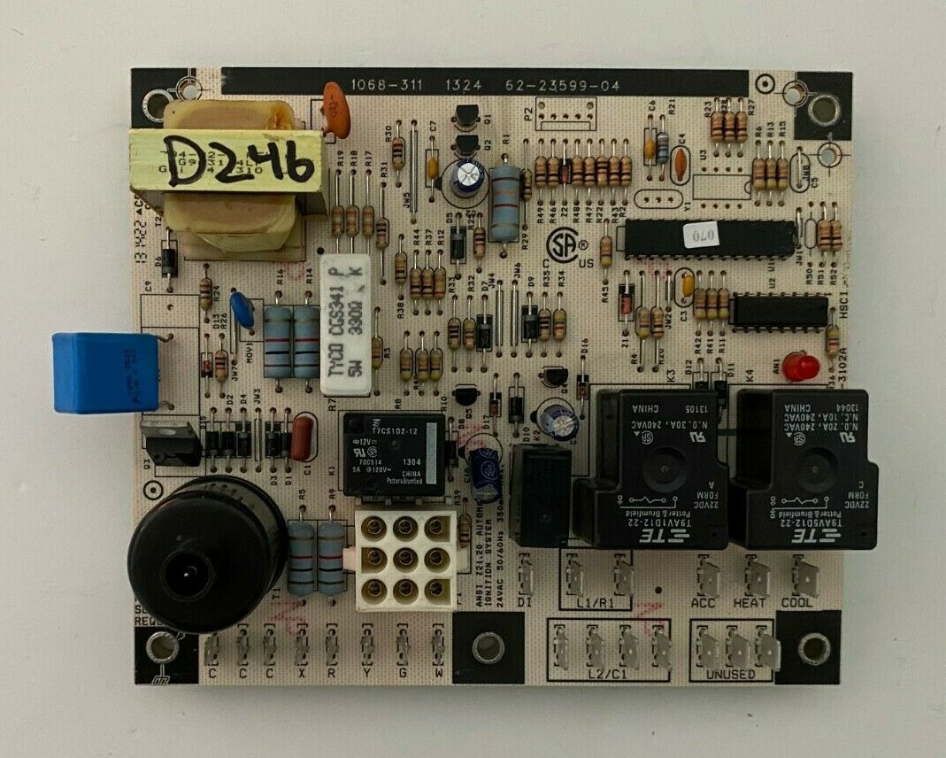 Rheem Ruud 62-23599-04 Furnace Control Circuit Board 1068-311 used #D246