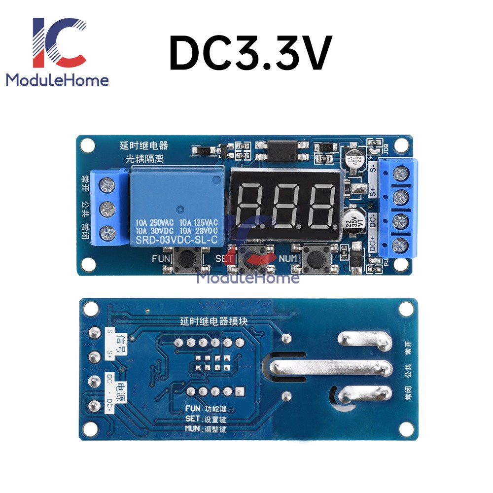 10A Time Relay Module Multi-function Digital Display Delay Start Relay Module