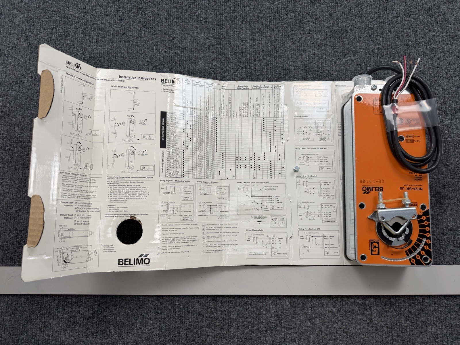BELIMO SPRING RETURN ACTUATOR NF24-SR US BRAND NEW PRO SHIPPING!