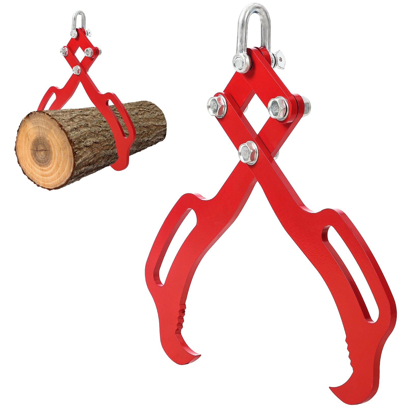 18″/28″/36″ Log Lifting Tongs, Heavy Duty Log Grabber Wood Lifting and Dragging