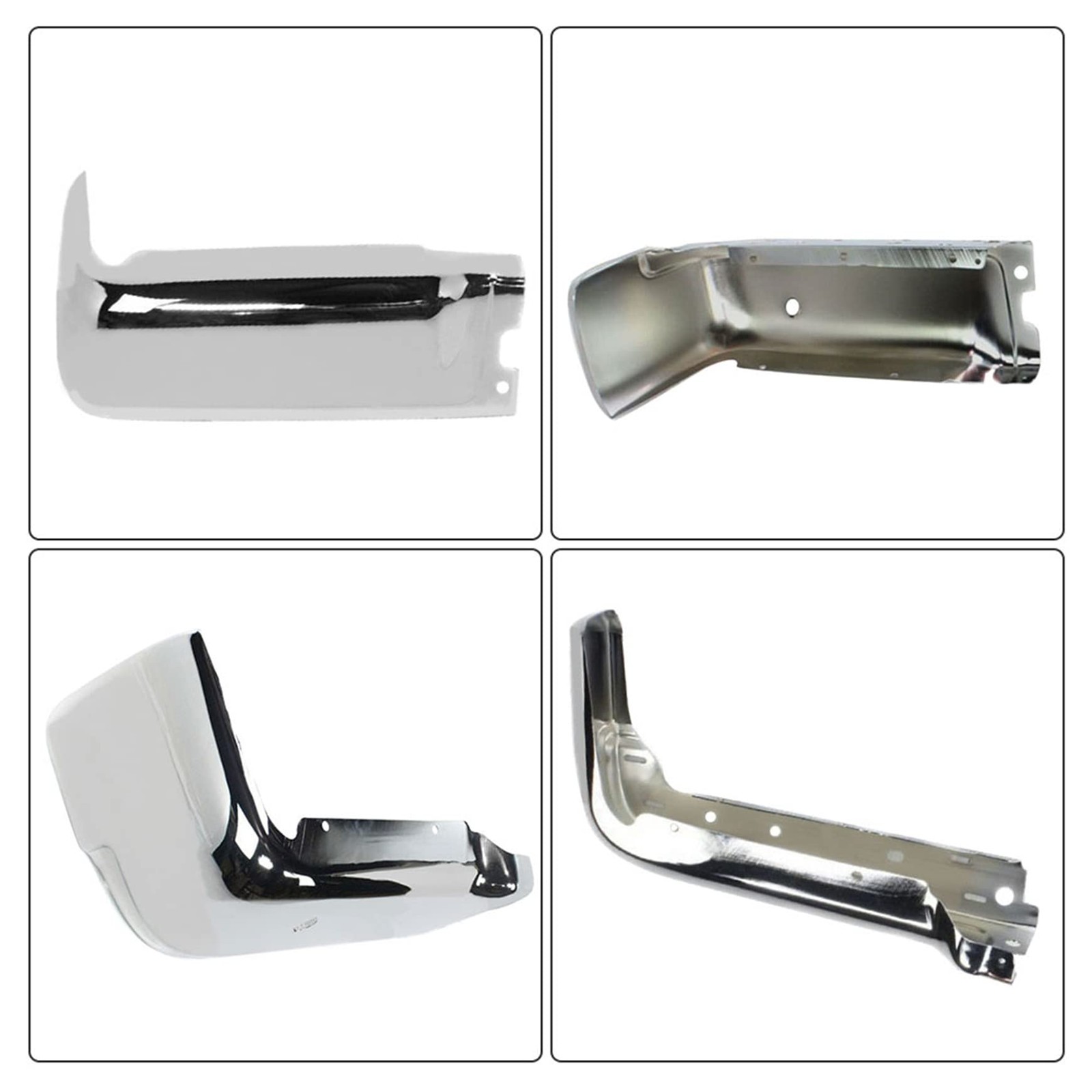 Rear Right Chrome Bumper with Parking Sensor Holes for 2009-2014 F150 FO1102372
