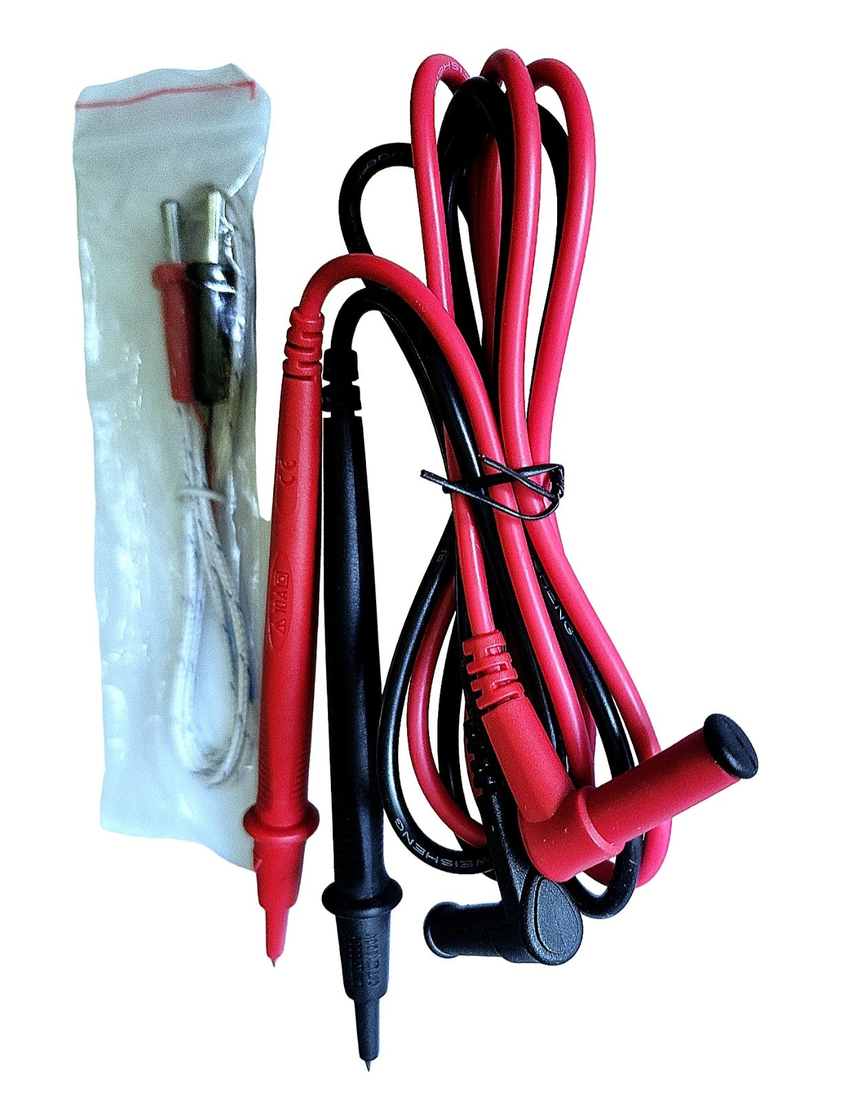 Multimeter test lead set includes red and black 20A CAT III 1000V replacement…