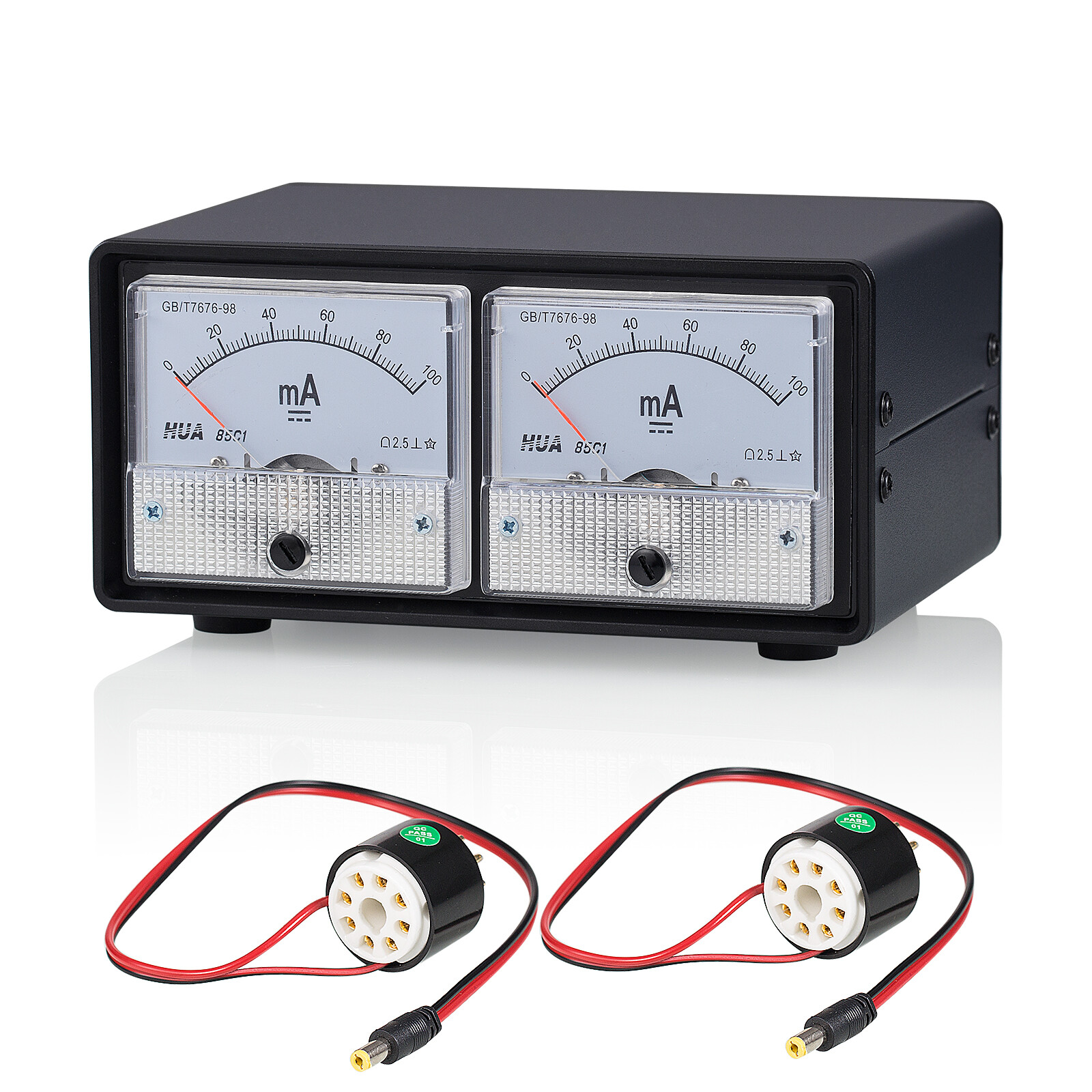 1 Pair 8-pin Bias Current Probes Tester VU Meter for EL34 KT88 6L6 6V6 6550 Tube