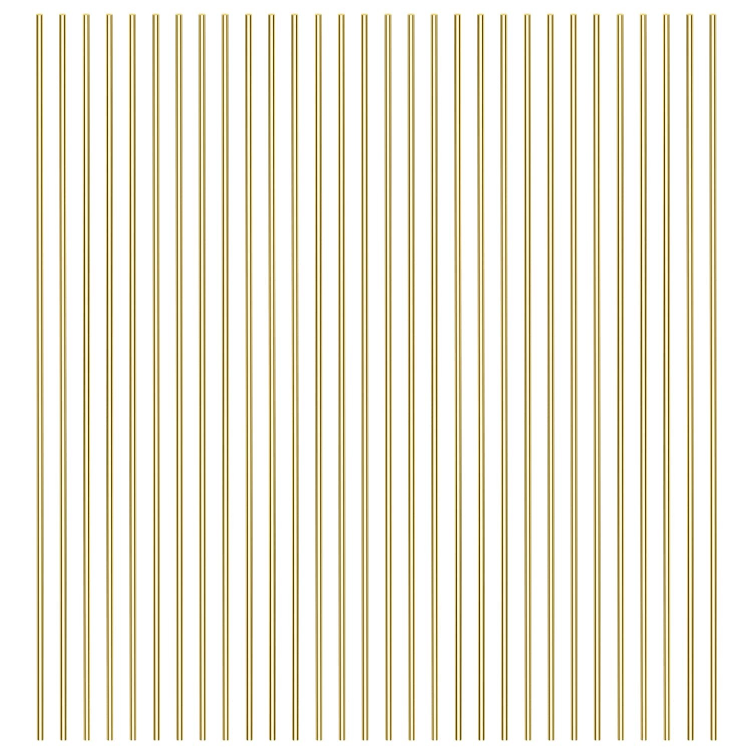 20 Pieces 1mm Brass Round Rods Brass Solid Round Rod Lathe Bar Stock 1mm In Diam