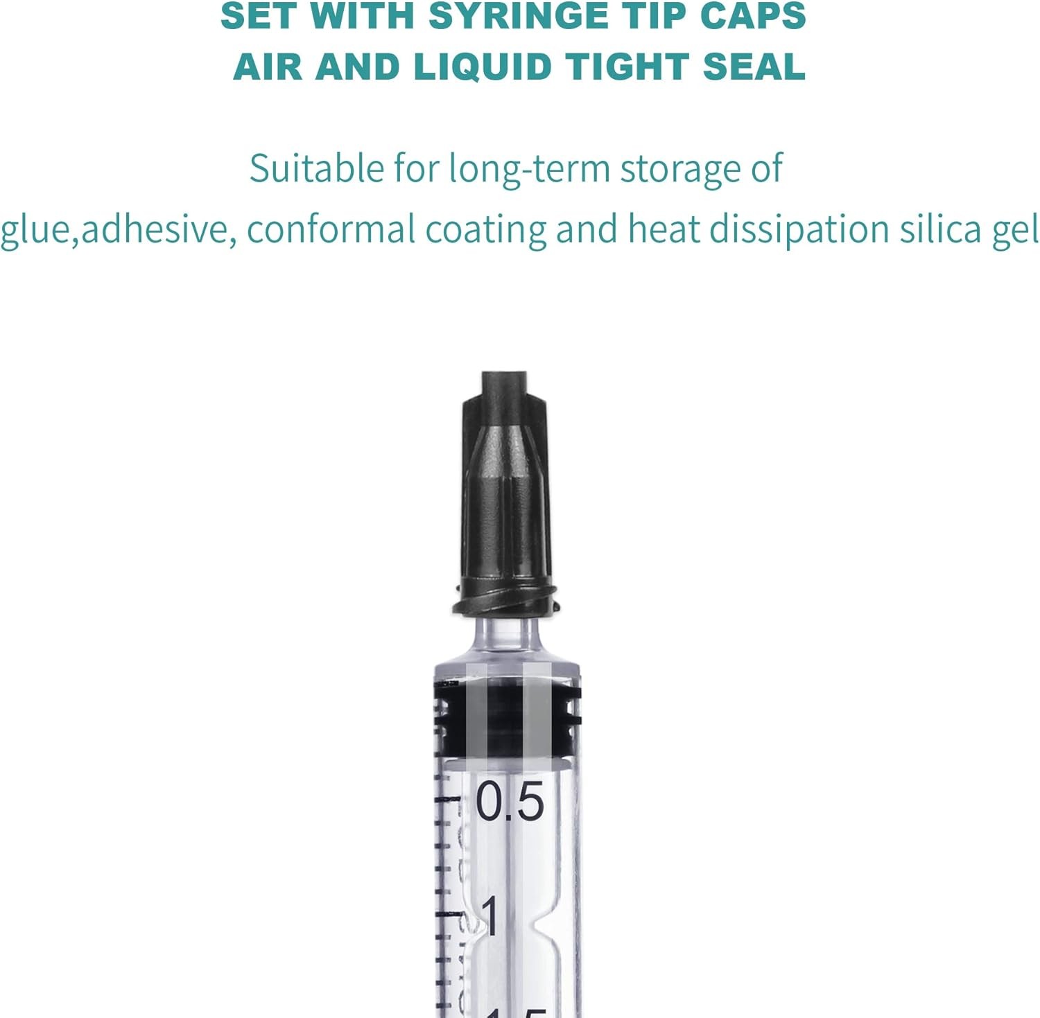 3ml Plastic Syringe Without Needle for Liquid – Measuring Syringes with Caps…