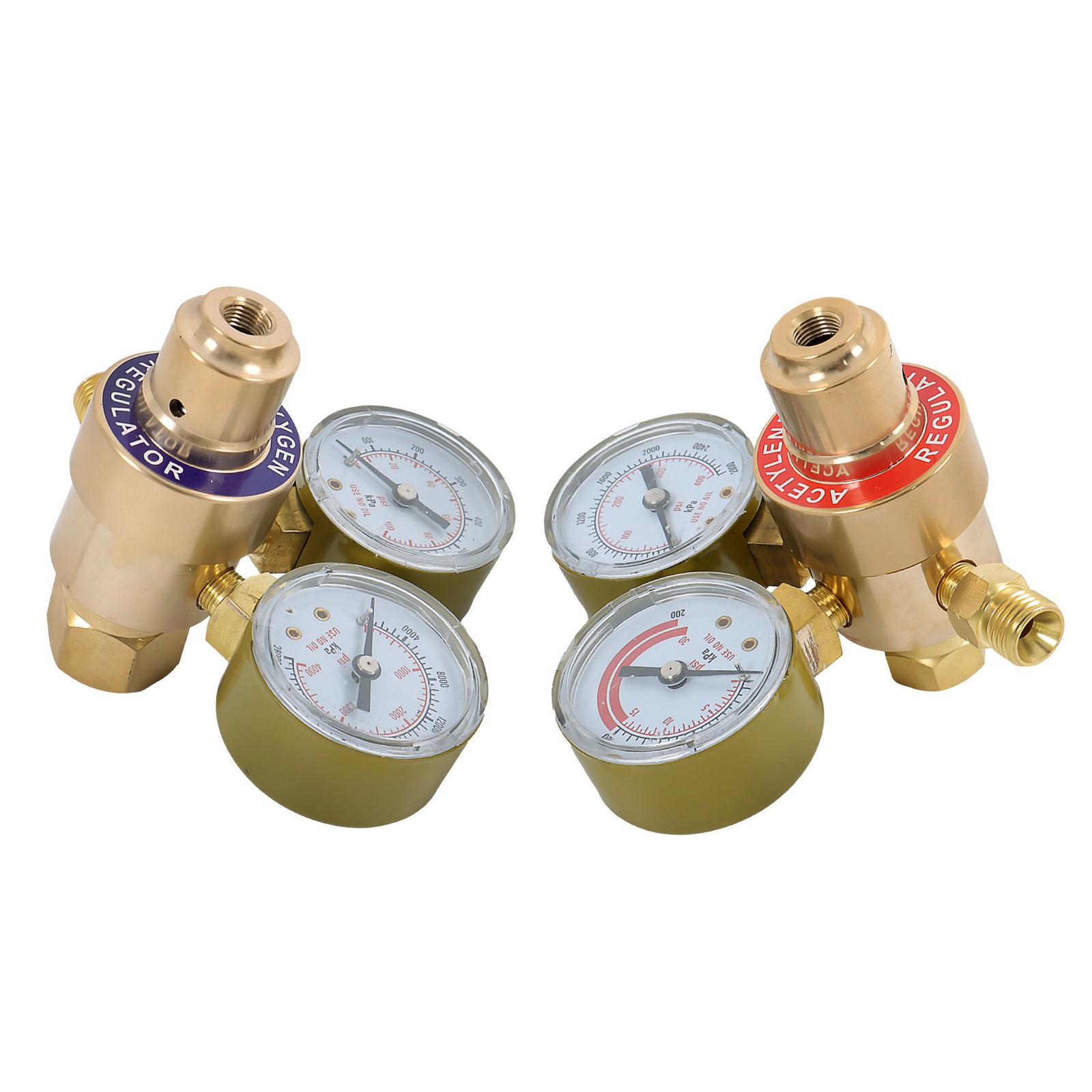 Oxygen Acetylene Gas Regulator Welding Cutting Torch Dual Gauge CGA540 & CGA200