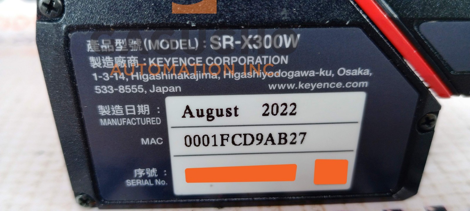 Keyence SR-X300W 1D-2D AI Powered Industrial Barcode Scanner
