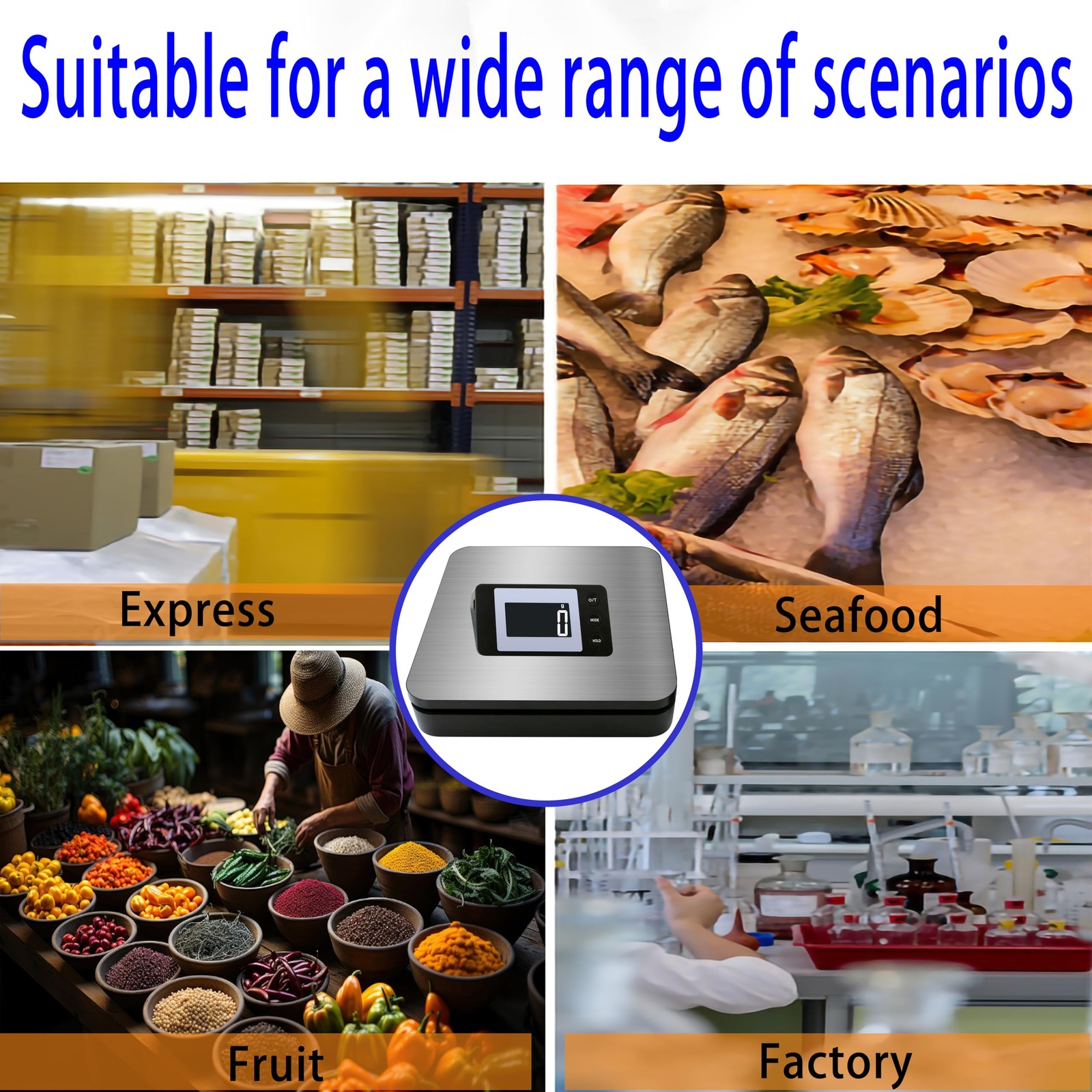 Shipping Scale, 110 LB Digital Postage Scale, LCD Display Postal Scales, Hold…