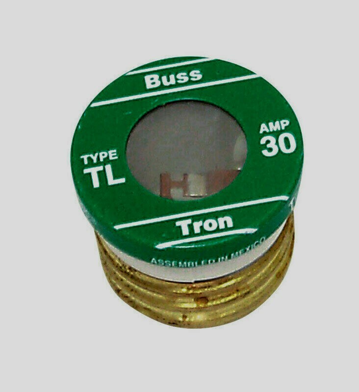 3pk Bussmann Buss 30 Amp 125V Time-Delay TL PLUG FUSE Plastic Tube BP/ TL-30