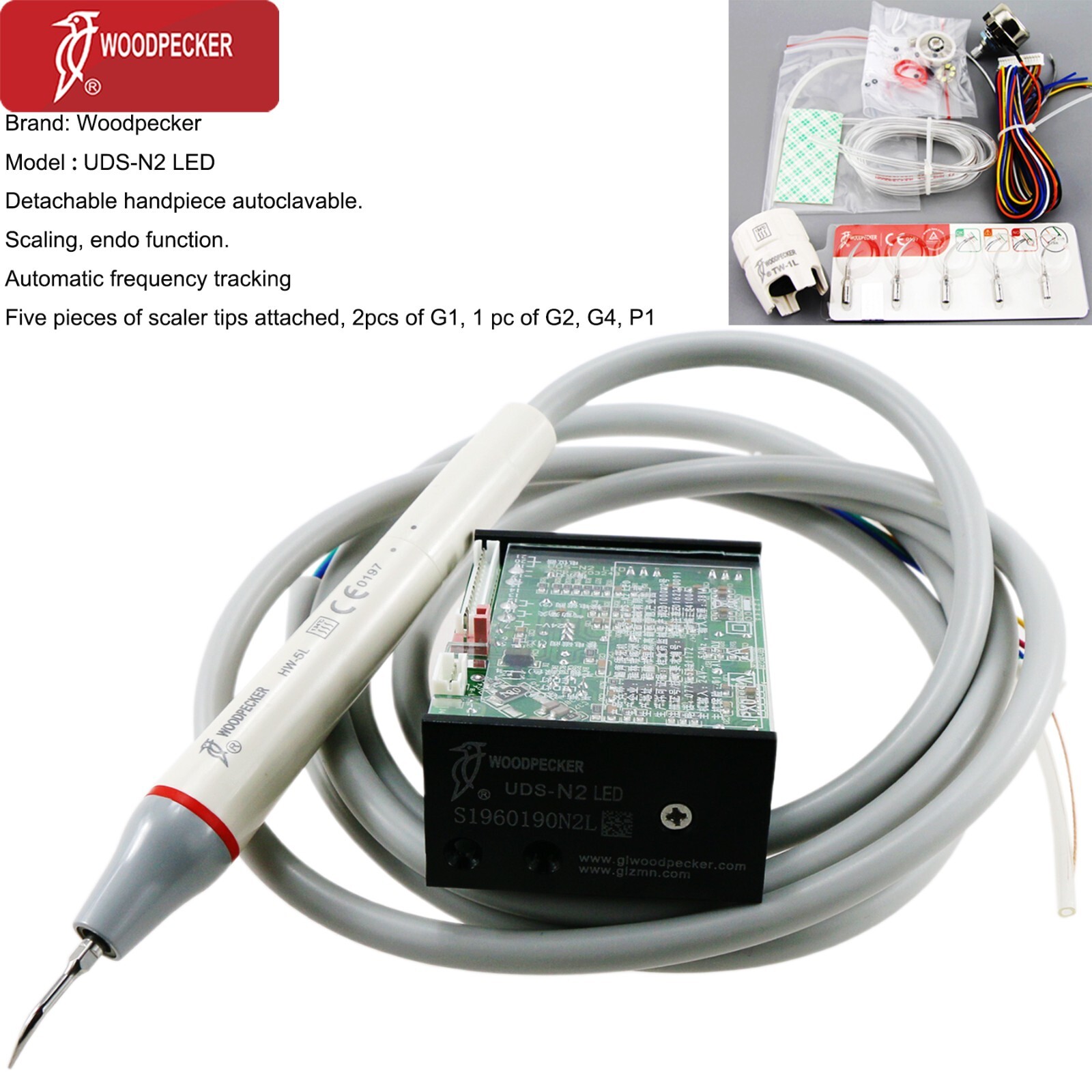 Woodpecker UDS-N2/N3 LED Ultrasonic Piezo Scaler Built in For Dental Chair EMS