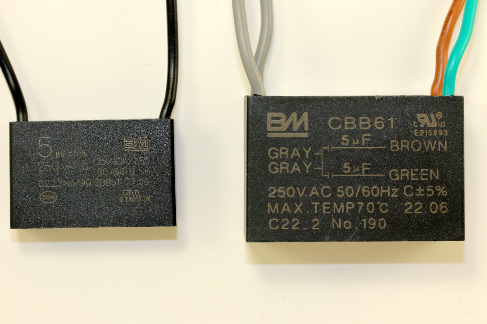 Casablanca Hunter 6406204000 CBB61 5uF Ceiling Fan Capacitor Set 1 Year warranty
