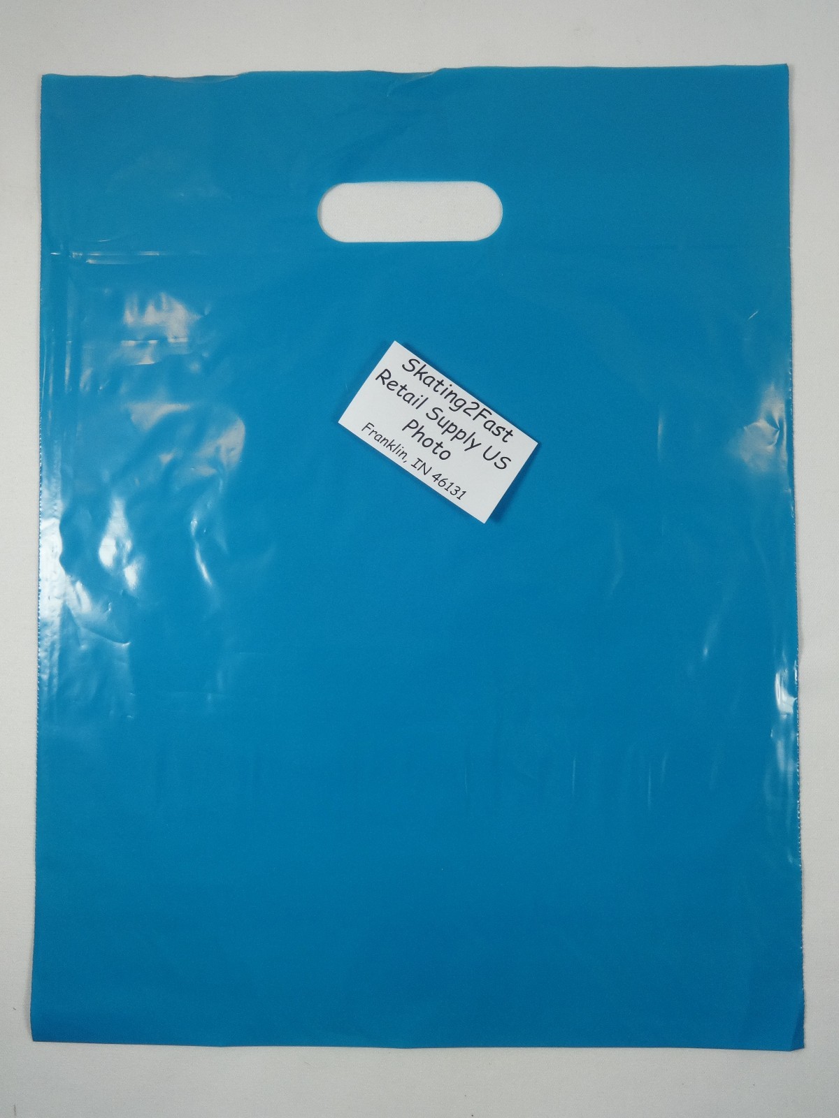 200 Qty. 12″ x 15″ Teal Glossy Low Density Merchandise Bag Retail Shopping