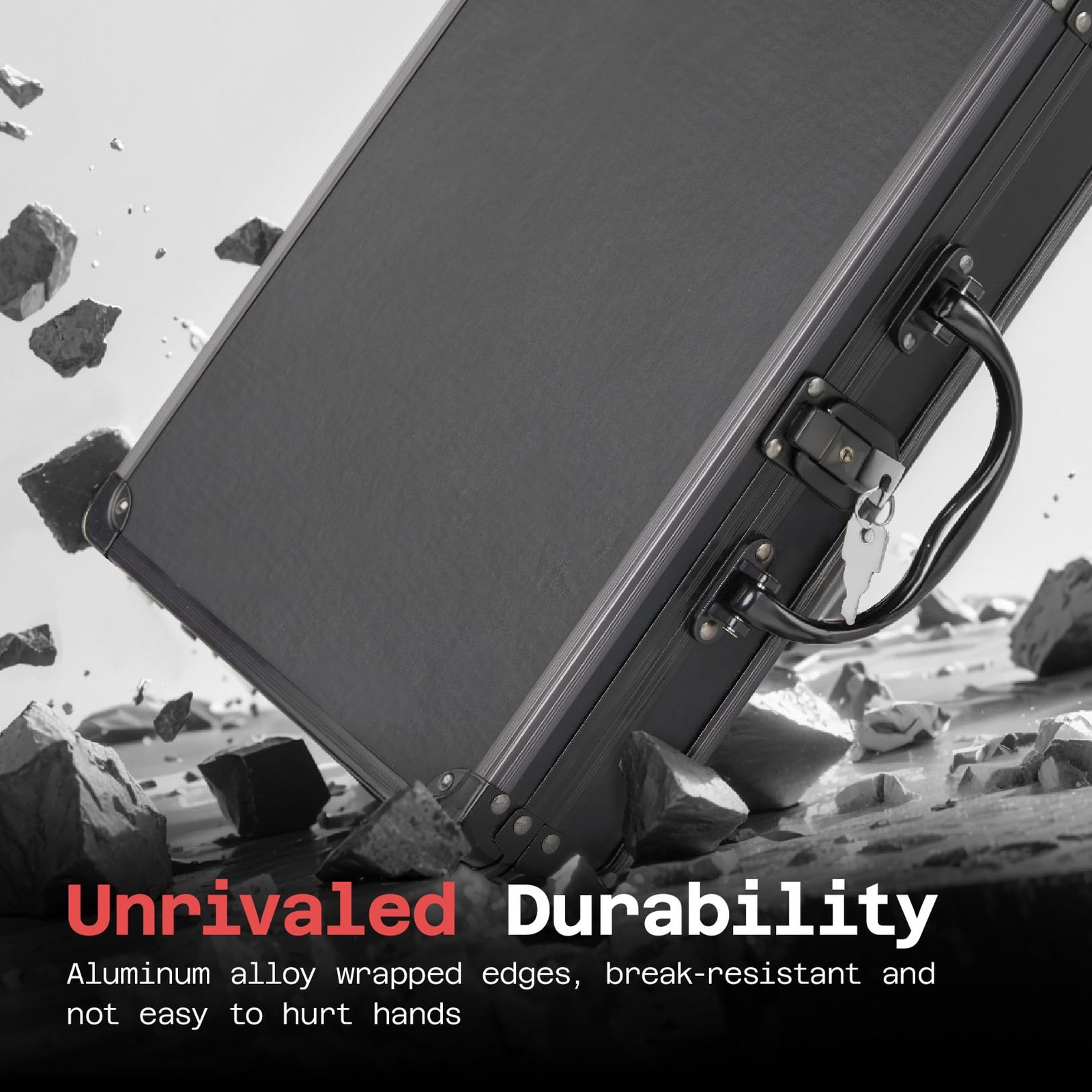 Key Lock Clipboard Storage Box Heavy Duty Metal Locking Handle Letter Size