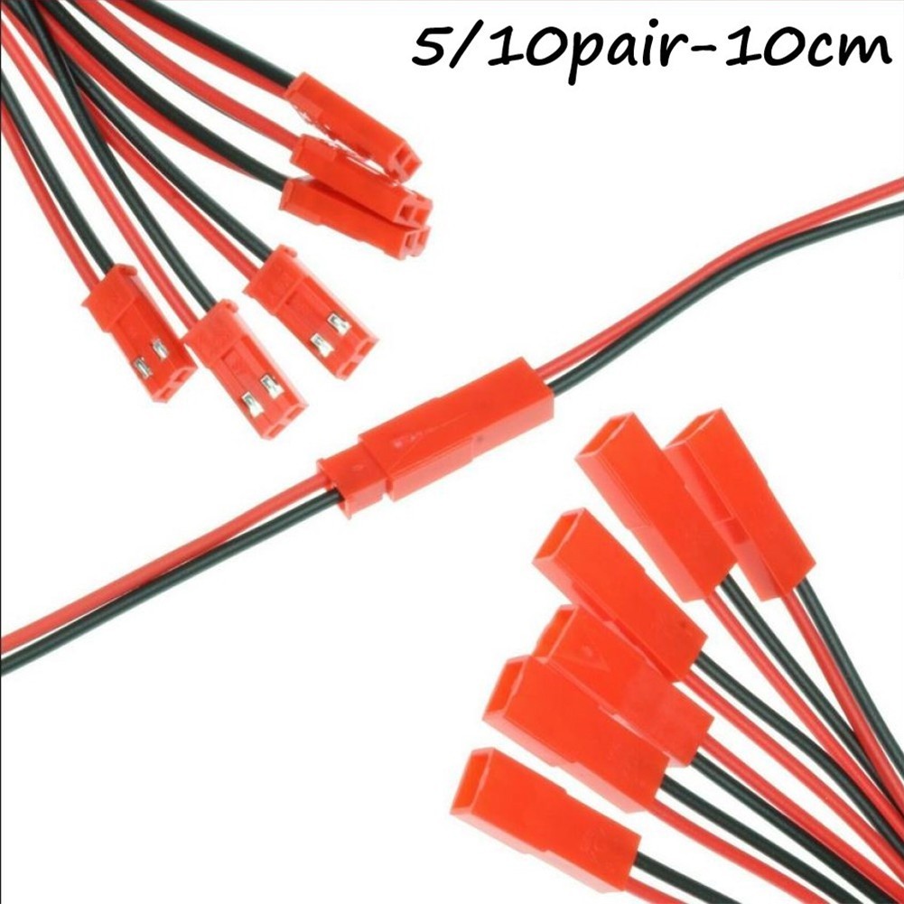 Connector Cable with 2P Assembled Connector 200mm Red + Black Wire