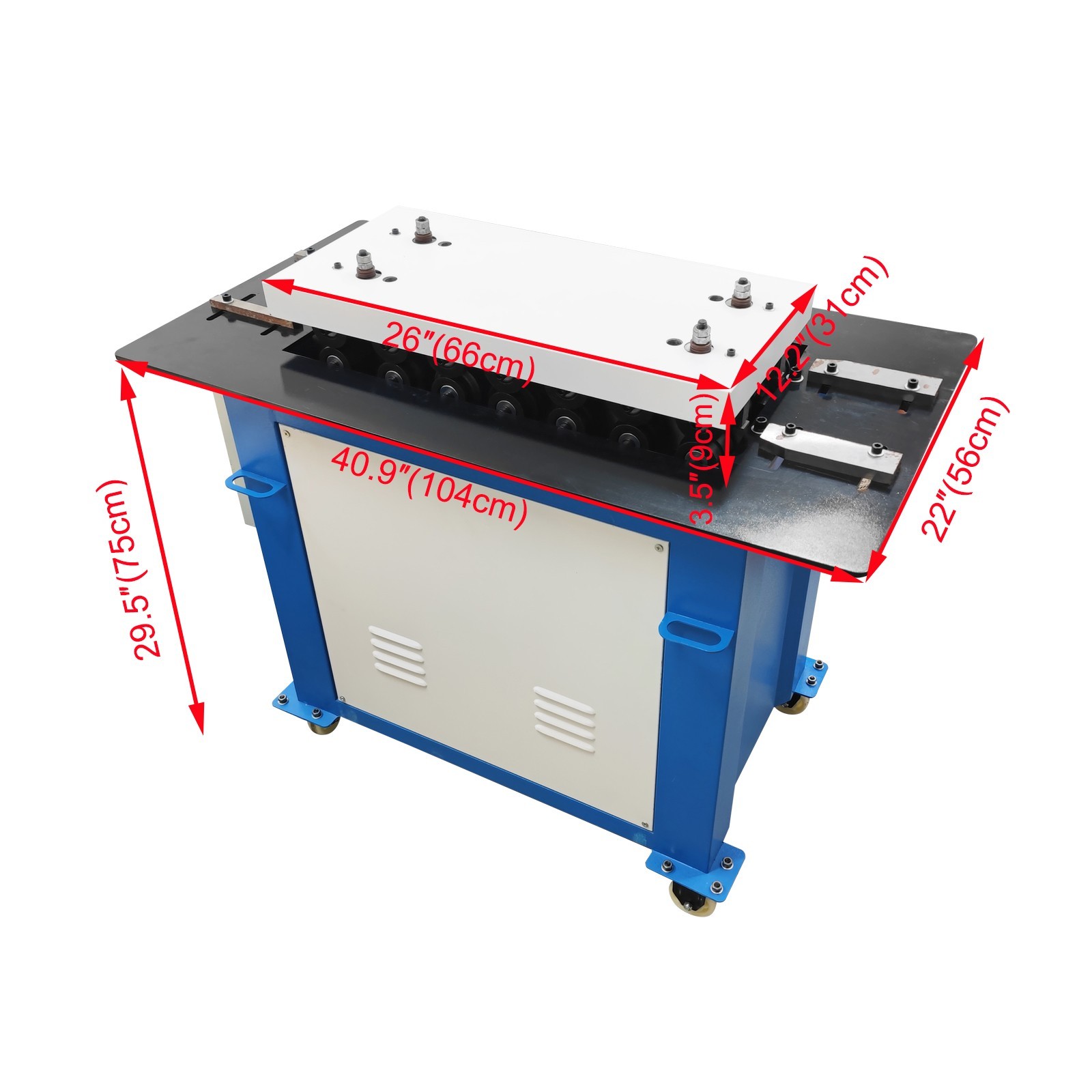220V Sheet Metal Seamer Seam Rolling Former for 0.5-1.2mm Single Flat Mouth