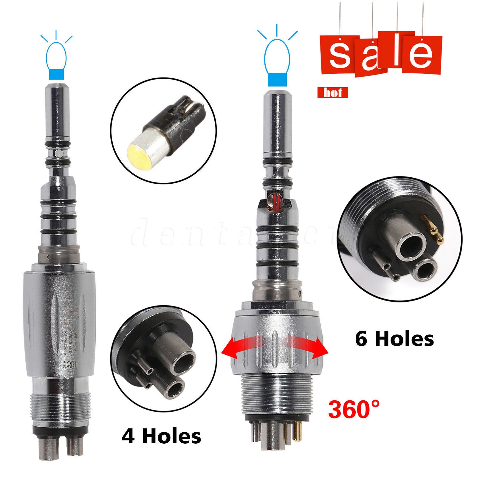 Dental KaV Multiflex LUX LED Quick Coupler 4/6Hole fit Fiber Optic Handpiece