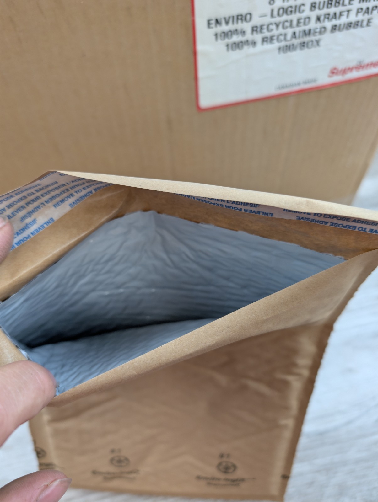Enviro-logic #1 100% Recycled Kraft Bubble Mailers Envelopes Bags 100 Count
