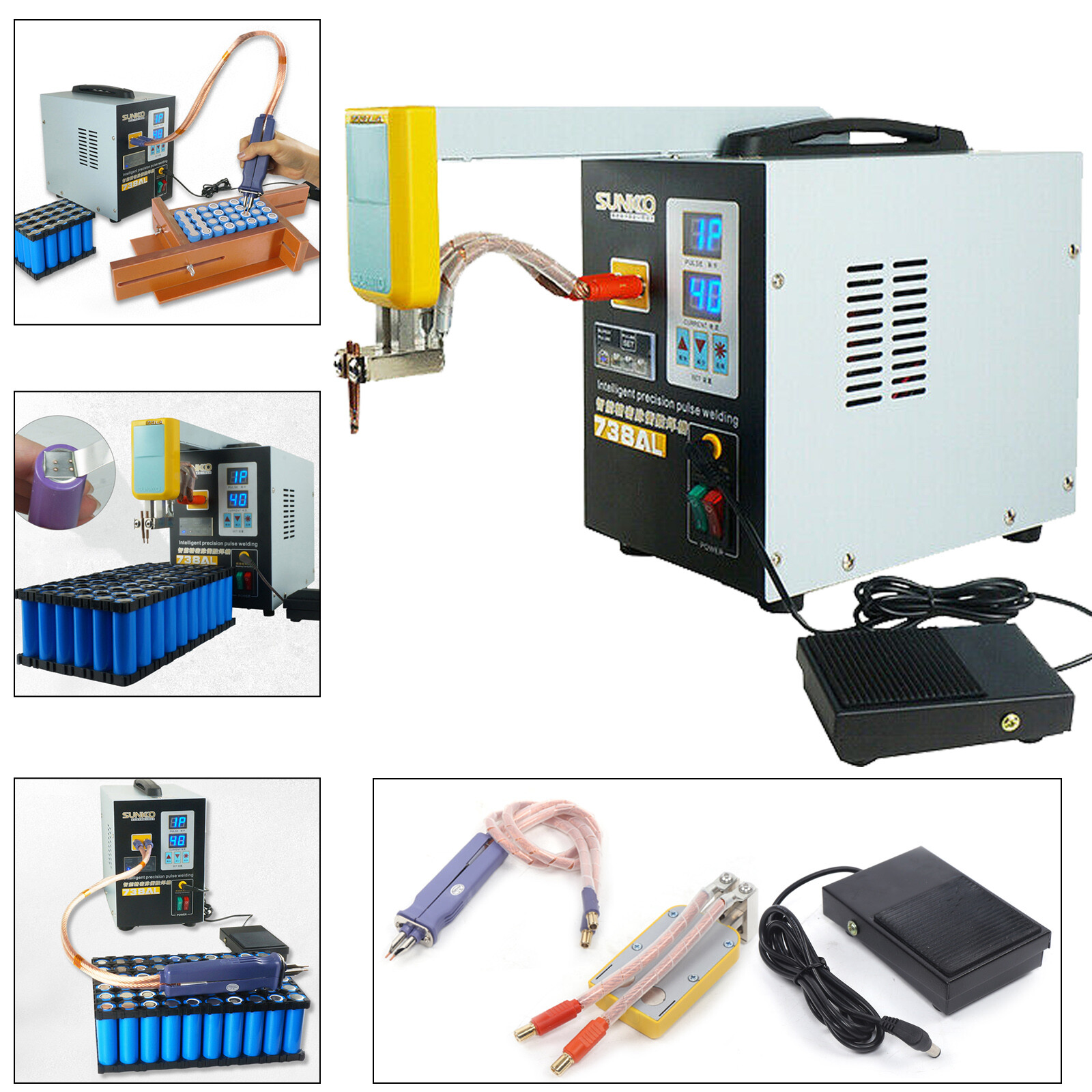 738AL Welding Machine Electric Pulse Spot Welder Battery Handheld Soldering Kit