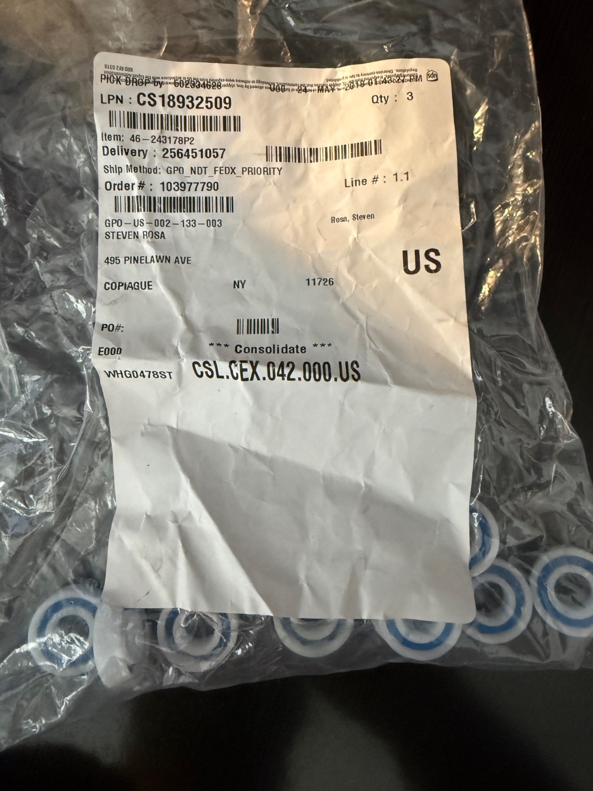 GE MRI Cradle LPCA BEARING, 0.28 IN, 0.375 X 0.875 IN With PIN