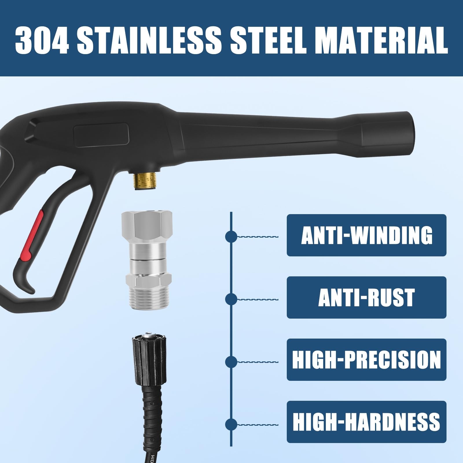 M22-14mm Pressure Washer Swivel Fittings 14mm, stainless steels