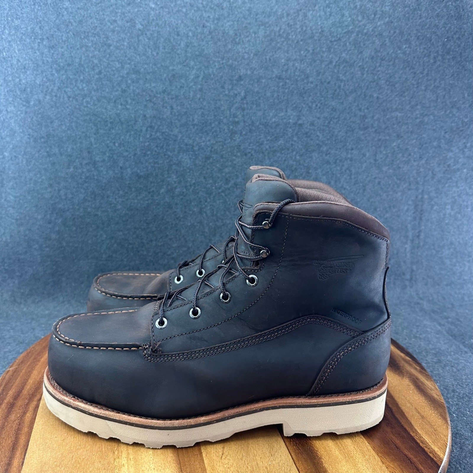 RED WING Traction Tred Lite 2449 Men’s Sz 10.5H Safety Toe Waterproof Work Boots