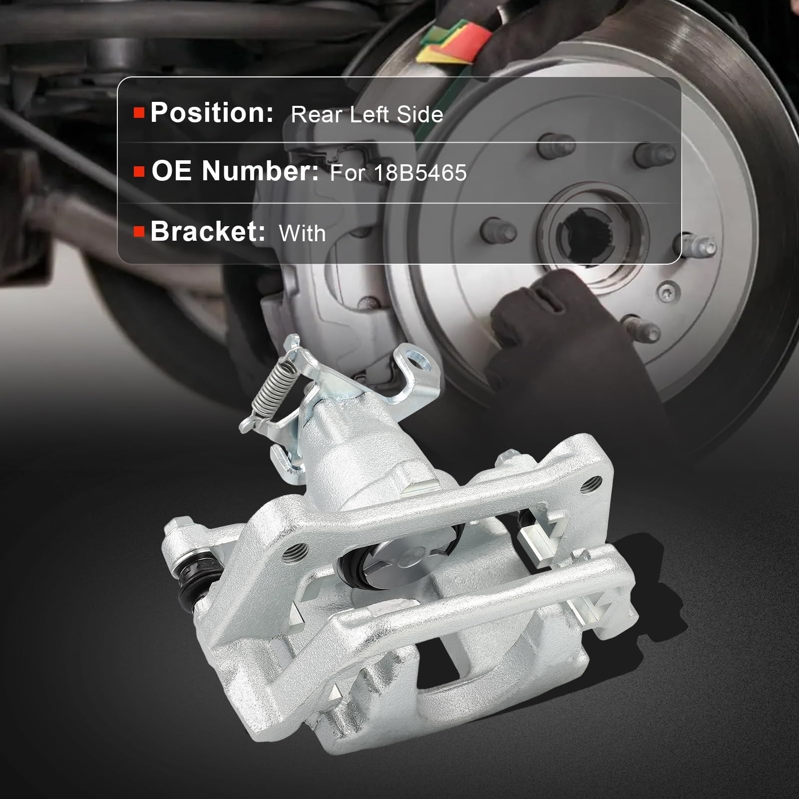 cciyu Rear Left Brake Caliper Assembly w/Bracket for Dodge Journey 2012-2020