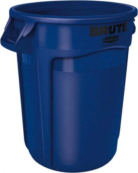 Rubbermaid fg263200blue 32 Gal Round Blue Trash Can Polyethylene