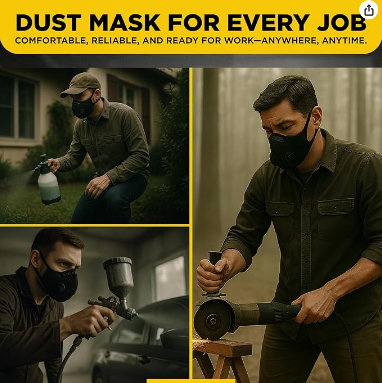 Washable & Reusable Half-Face Shield – Anti-Dust/Pollution Protective Facepiece