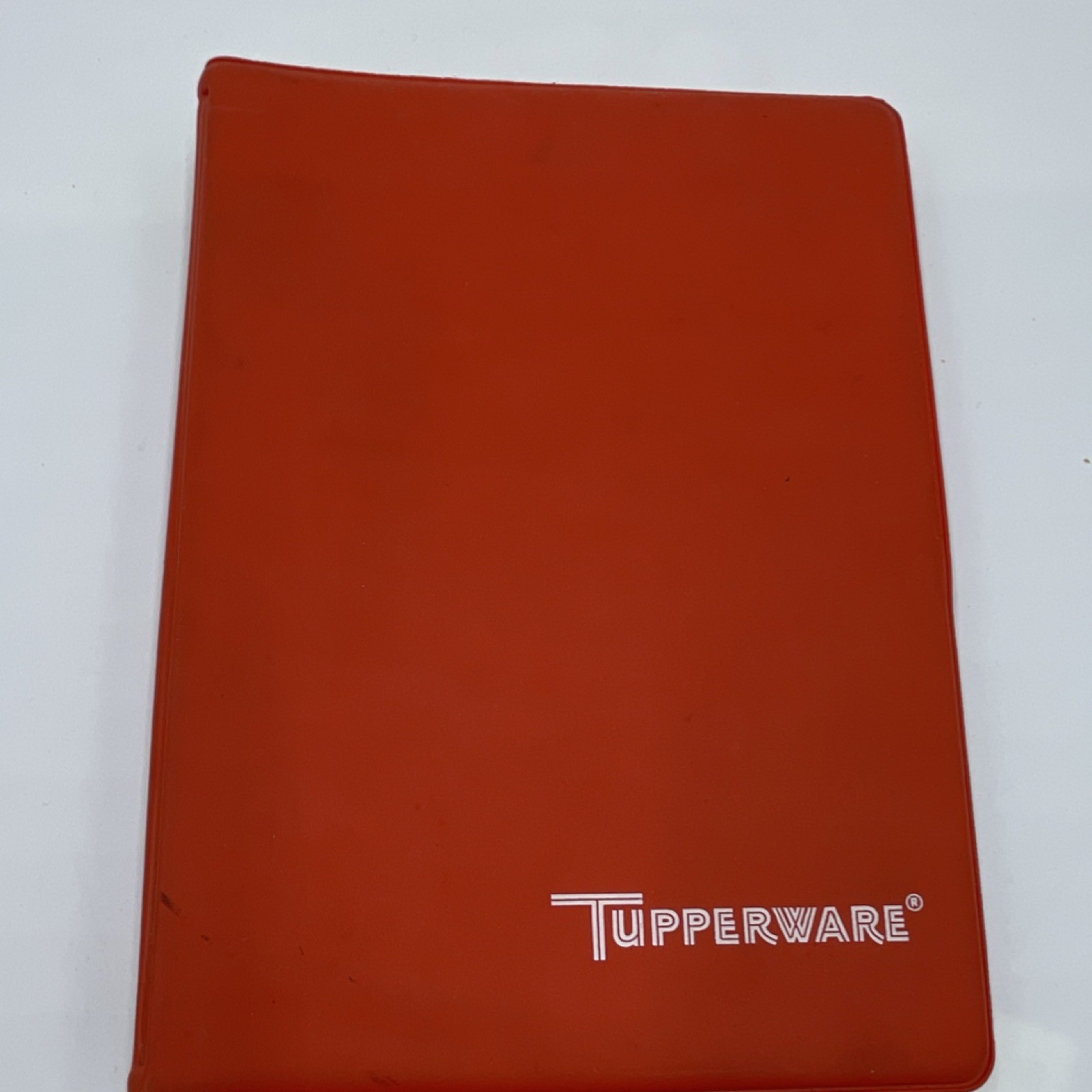 VINTAGE 1970s Tupperware Red Daily Use Binder 50 Sheet Capacity