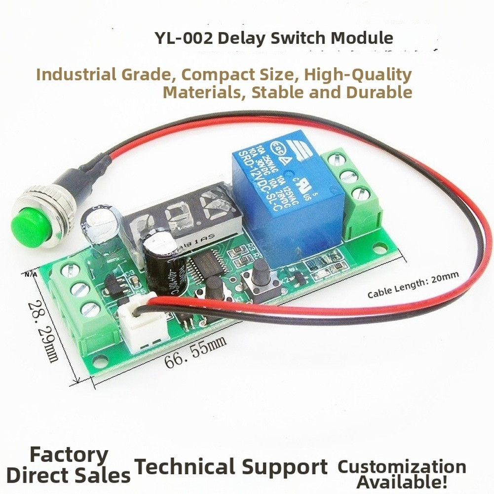 5V 12V 24V Time Delay Relay PCB Based Adjustable 0.01-999 Minute Delay