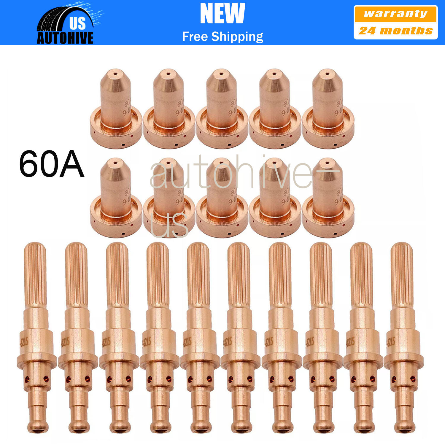 20x 60A Plasma Consumables for Thermal Dynamics SL60 SL100 PK20 9-8215 9-8210 US
