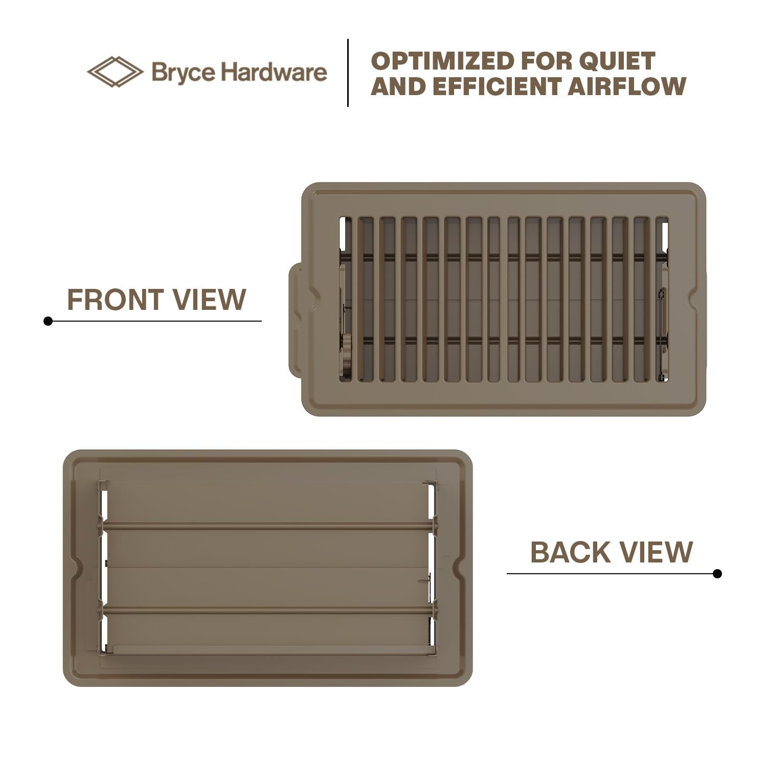 Floor Register 4×8 Inches, Heavy Duty Walkable Steel Floor Vents, Ease Adjust…