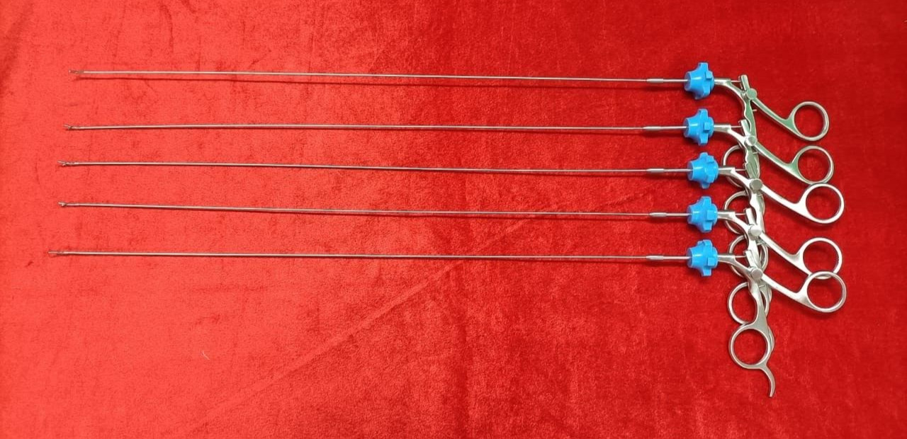 5pc – Hysteroscopy Semi Rigid Rotatable Alligator 5FR 40CM Reusable Instruments