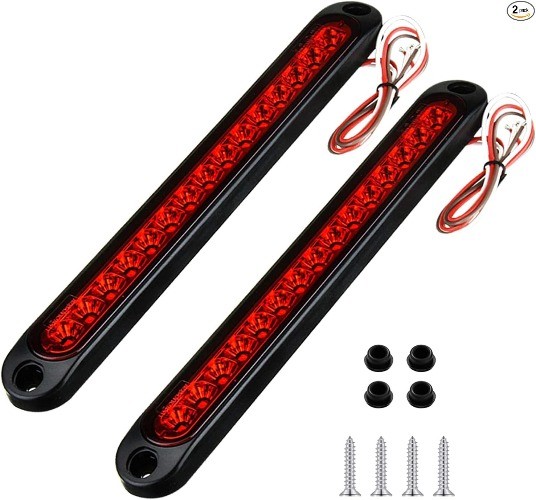 15 LED Trailer Brake Tail Light, LED Bar Stop Turn Tail Lights Color: Red Lens