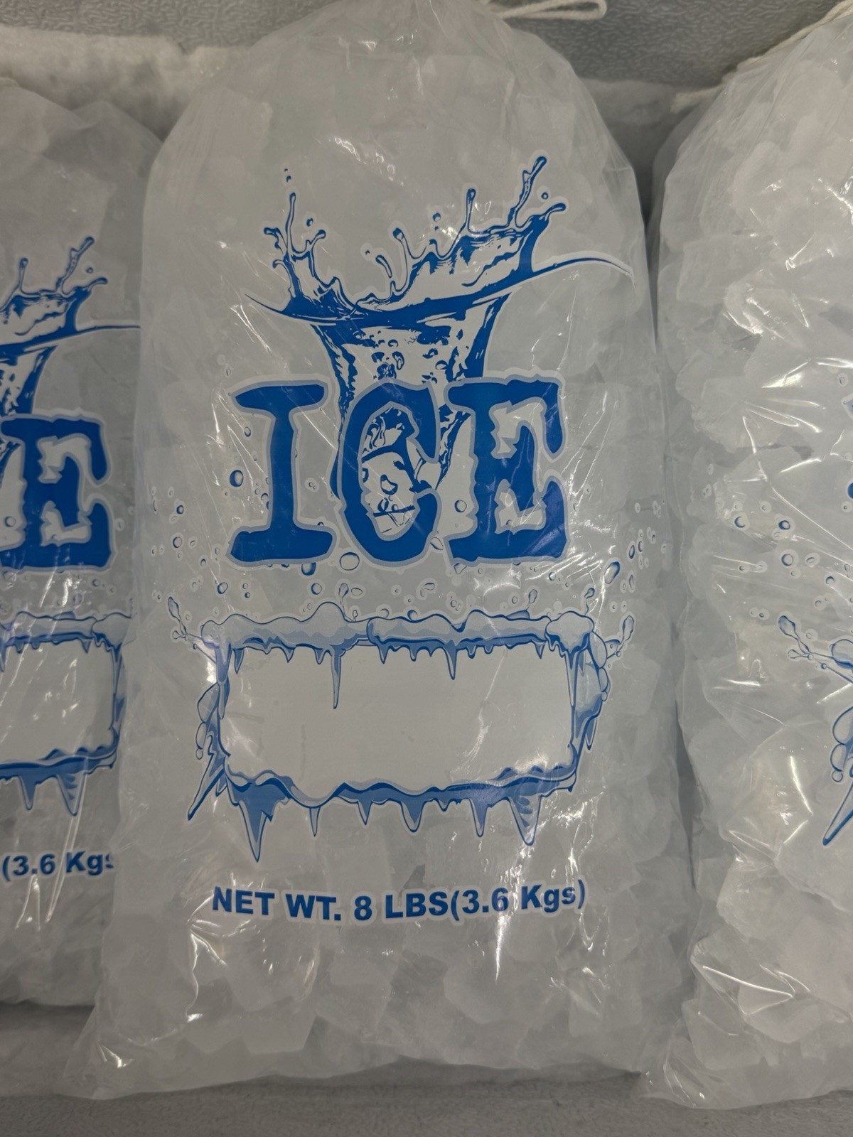 Ice Bags with Drawstring Commercial Grade 8 LB/ 10LB/ 20LB CHOOSE QUANTITY
