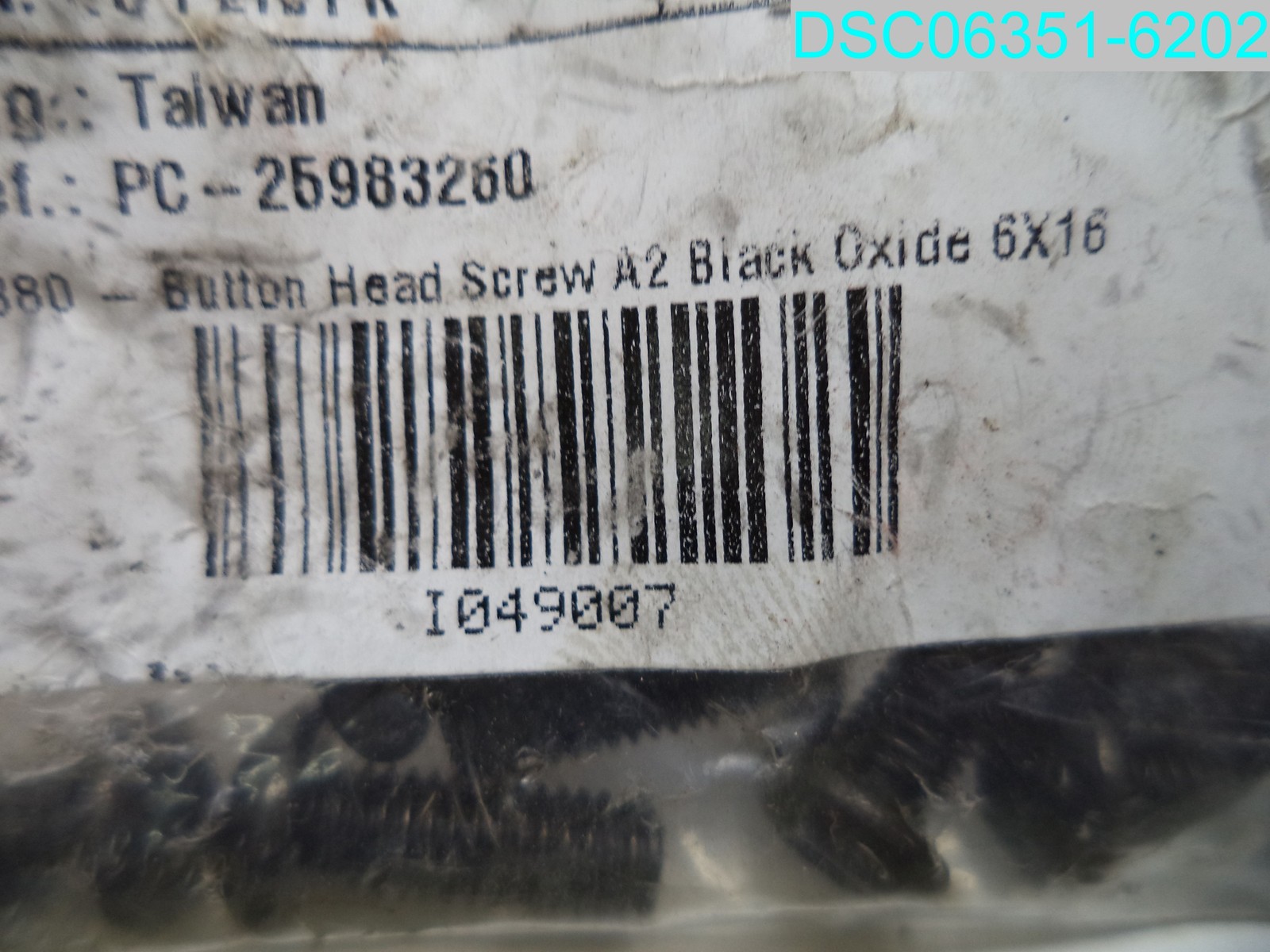 QTY=30(3X10): 7380-A2 BLOX McMaster Carr Button Head Screws A2 6X16 Black Oxide