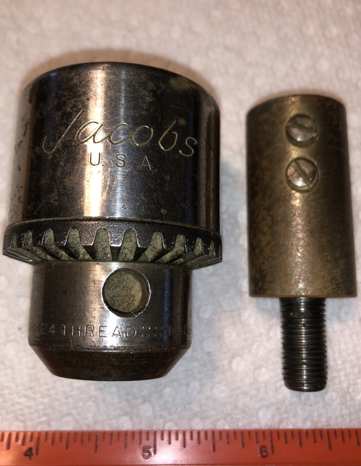 VTG Jacobs Drill Chuck Multi-Craft 5/64″ to 1/2″ or 2-13mm 3/8-24 Thread Adapter