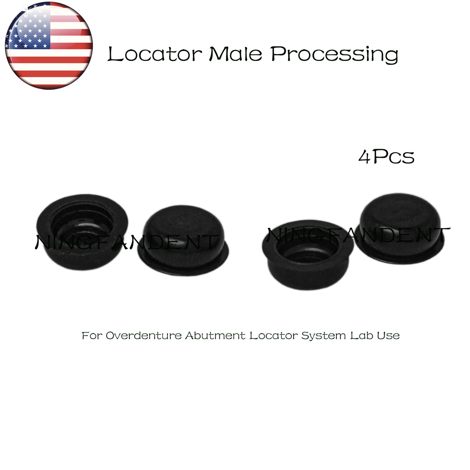 US Dental Locator Overdenture Abutment Retention Cap Male caps Inserts set