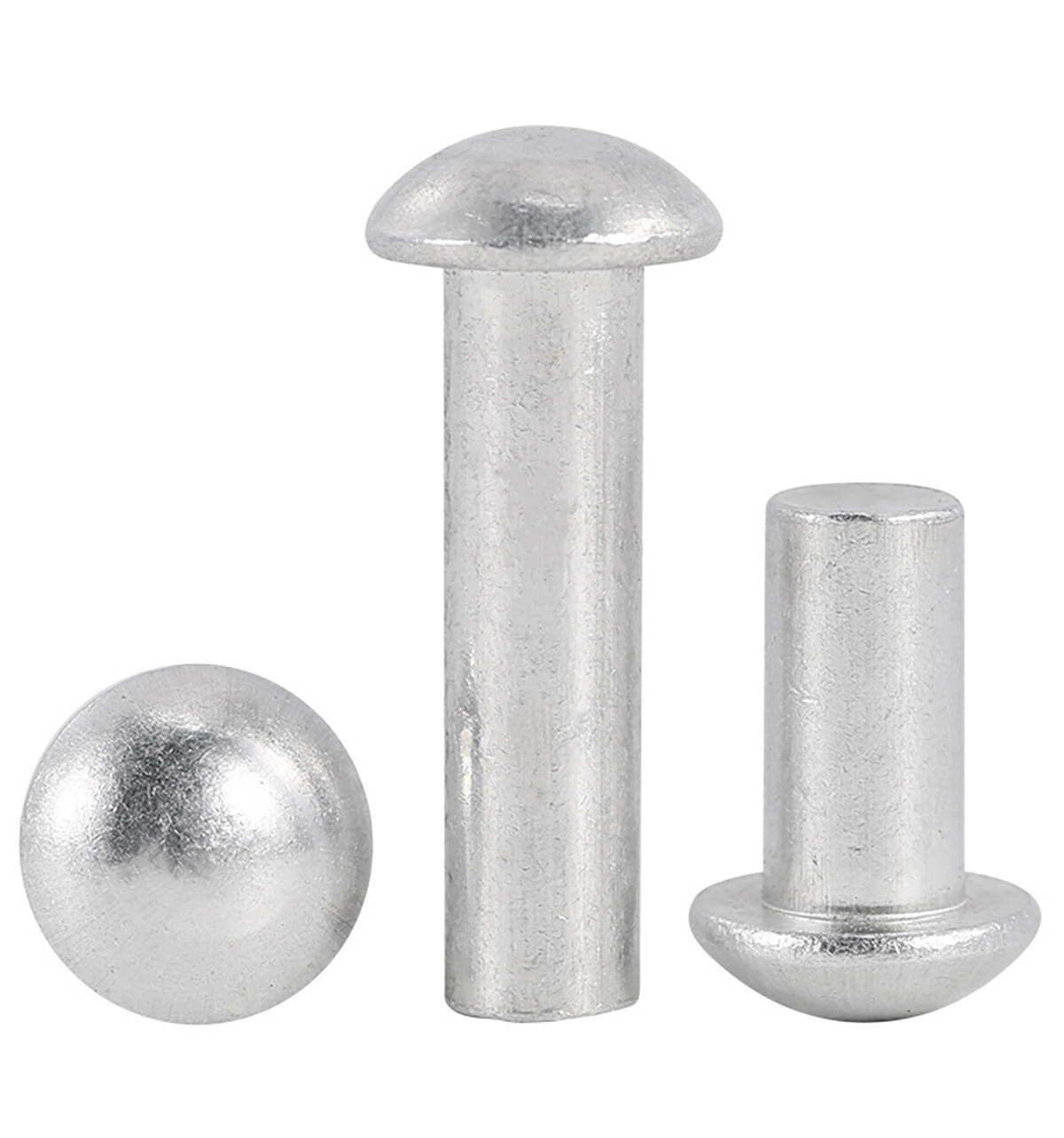 Aluminium Solid Round Head Rivets, DIN 660, Sizes M2-M8, Lengths 3-50mm