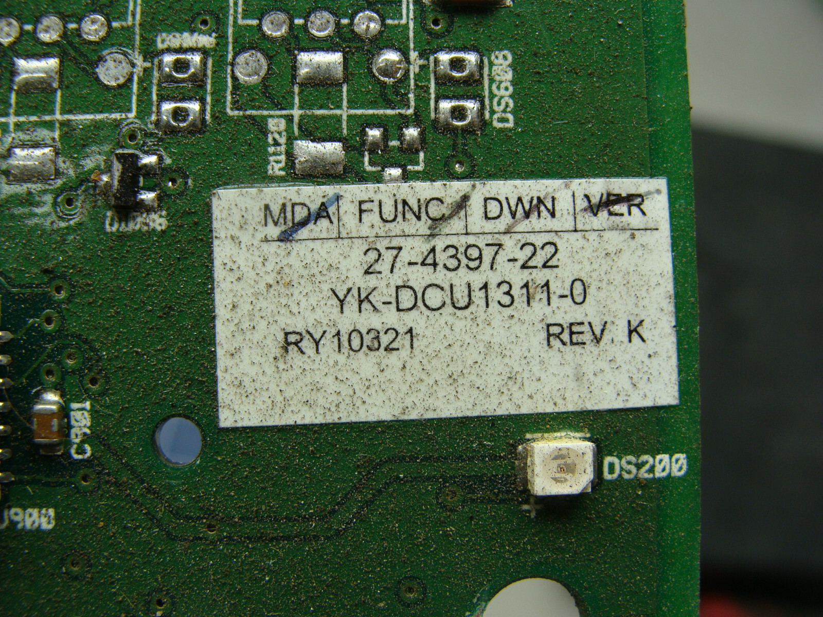 JOHNSON CONTROLS CONTROL BOARD 025-36103-012 REV 1.62 LON YK-DCU1311-0 RY10322