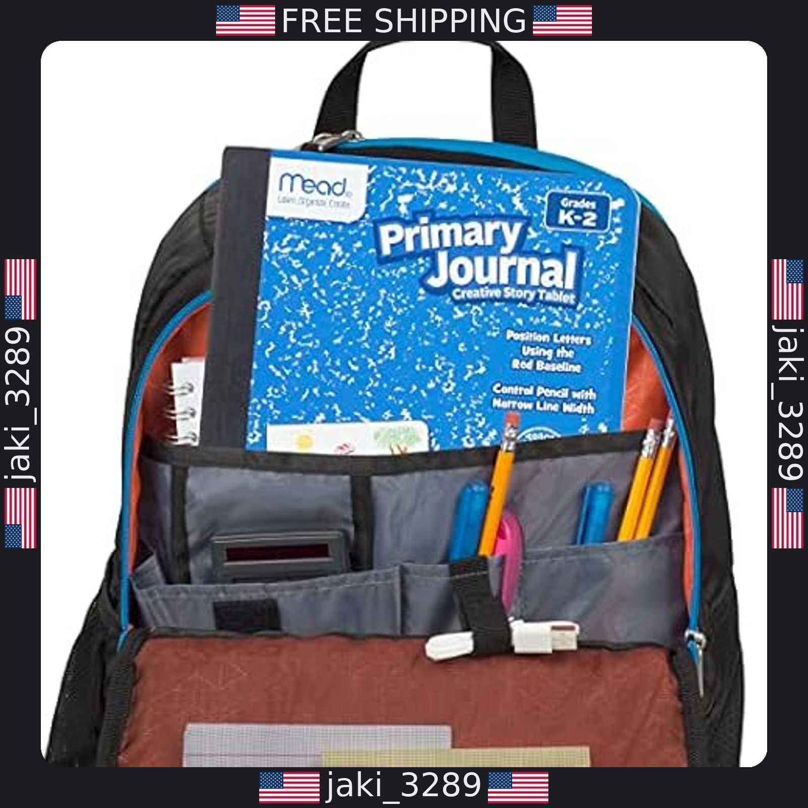 Mead Primary Story Journal, 7.5″x9.75″, Grades K-2, 100 Sheets, Blue (09554)