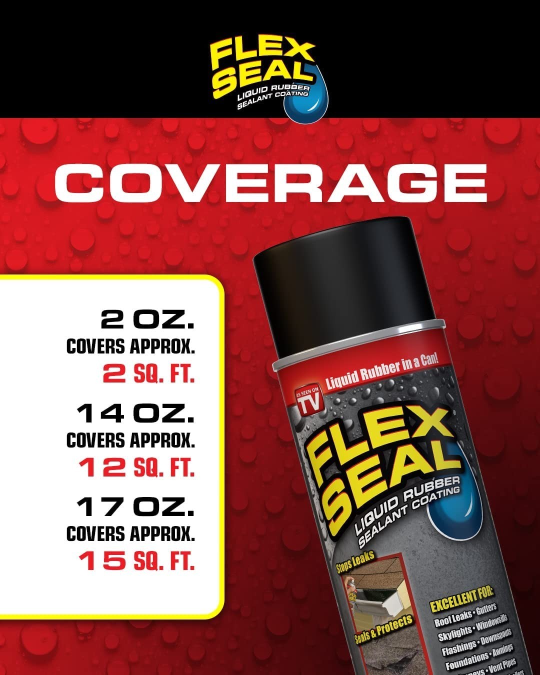 Flex Seal Mini 2-fl oz Black Aerosol spray Waterproof Rubberized Coating