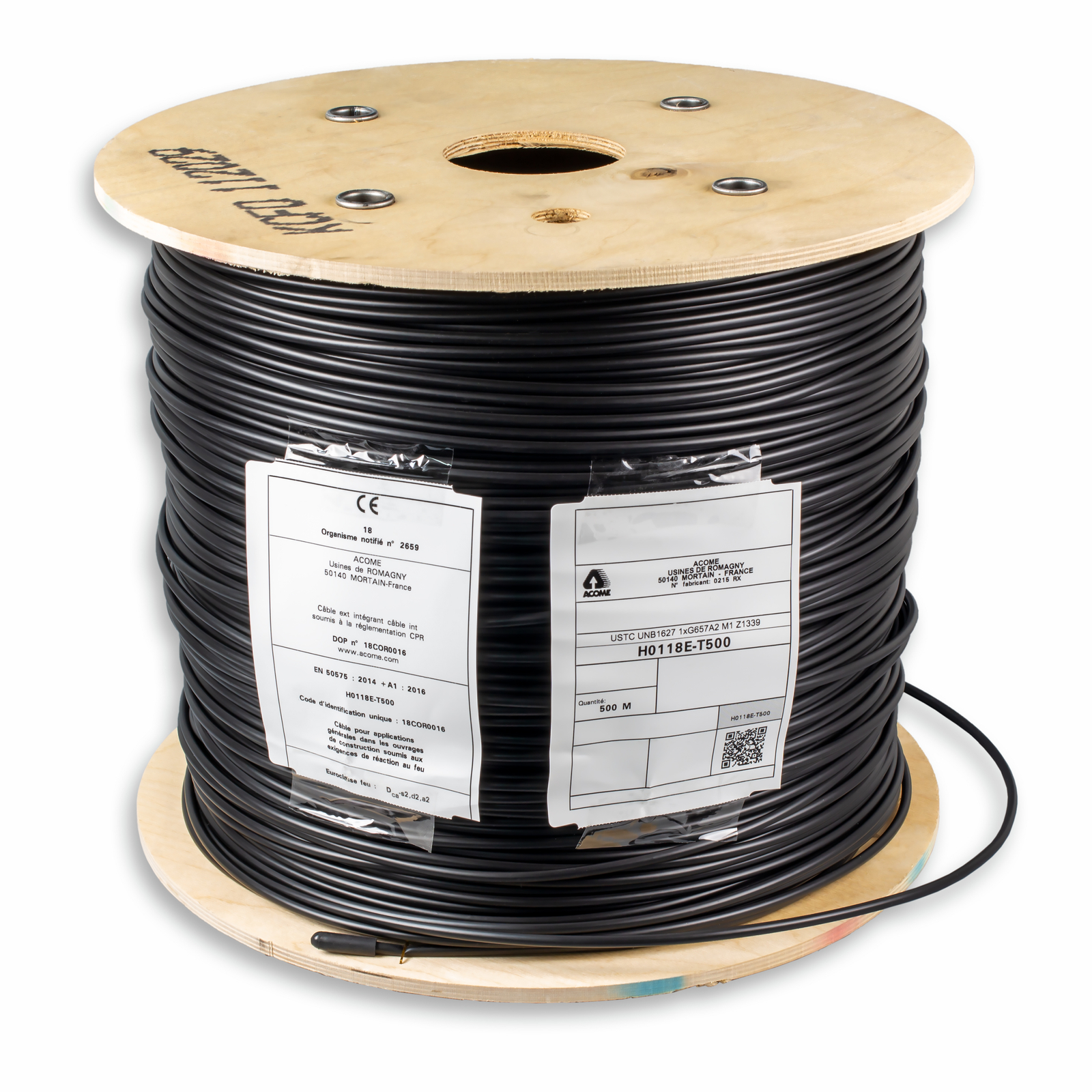 Acome UNB1627 Indoor/Outdoor Strippable Fiber Optic Drop Cable 500m/1640ft