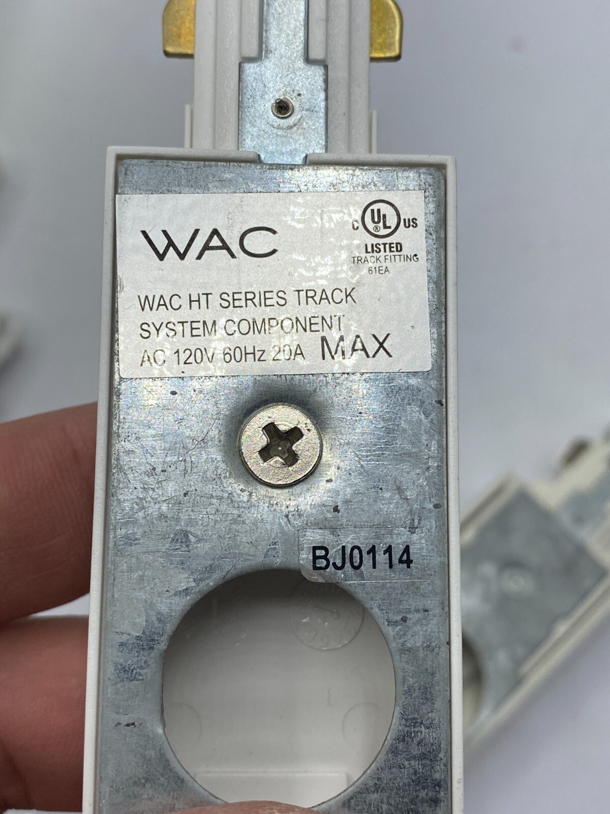 LOT OF 2 WAC LIGHTING HT SERIES TRACK LIVE END CONNECTOR WHITE 120V 60HZ 🔔