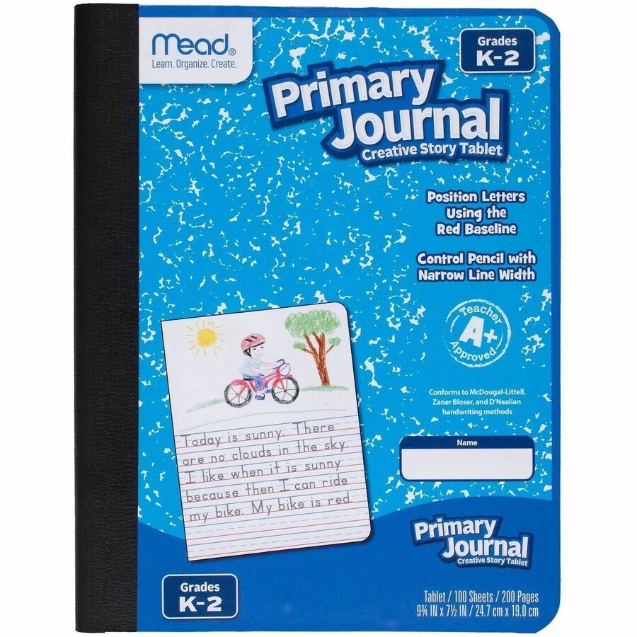 Mead MEA09554 K-2 Classroom Primary Journal 100 Sheets Blue/White